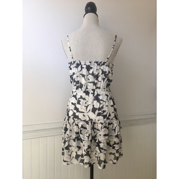 American Eagle Black and White Floral Dress 00 - Picture 4 of 9